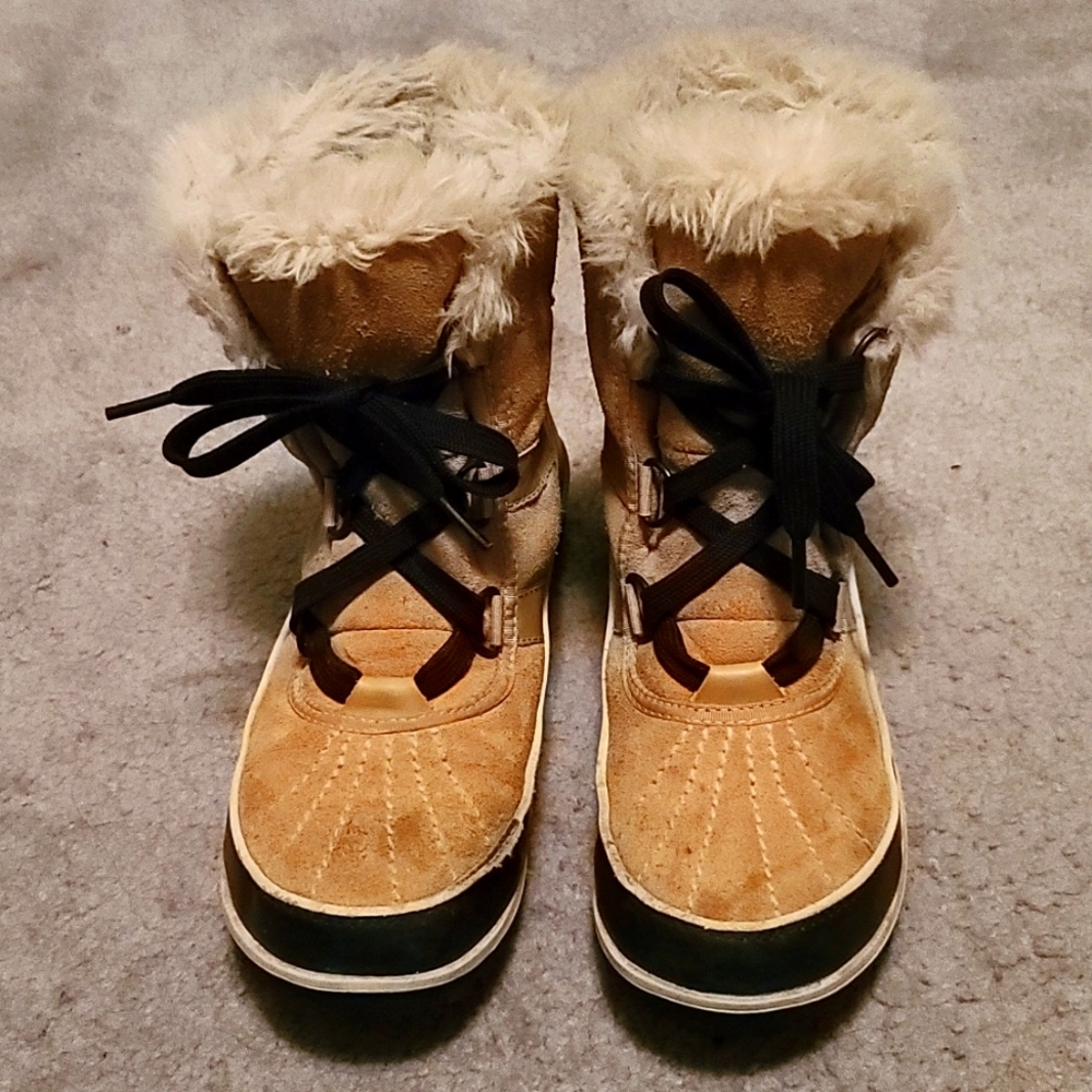 SOREL Women's Winter / Snow Tivoli II Suede Short Boot, NL2089-373, Curry NIB